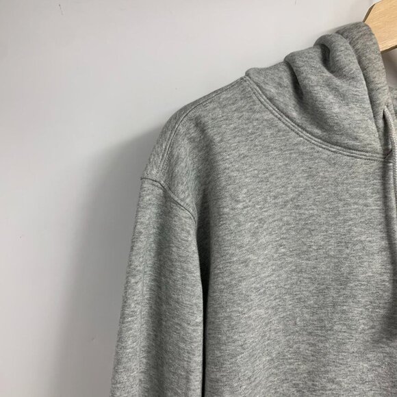 Muji Men's Heather Cotton Stretch Long‎ Sleeve Pullover Hoodie Sweatshirt Size M - Picture 3 of 12